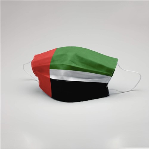 Máscara de Proteção Facial Dupla Tecido C/ Forro TNT Lavável Reutilizável Dubai Vermelho