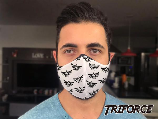 Máscara de Proteção Facial Gamer Triforce - Geek Vip
