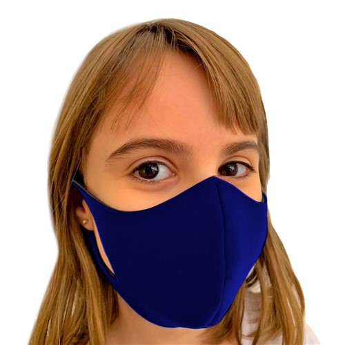 Máscara de Proteção Lavável Ninja Infantil(P) Azul Escuro