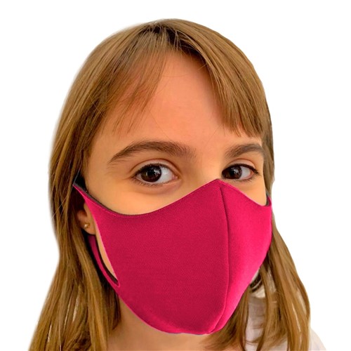 Máscara de Proteção Lavável Ninja Infantil(P) Rosa Claro