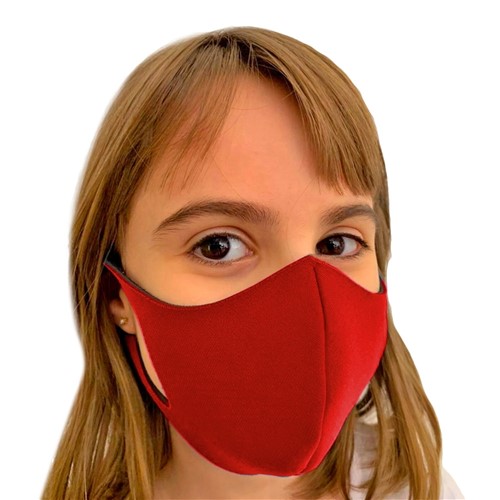 Máscara de Proteção Lavável Ninja Infantil(P) Vermelho