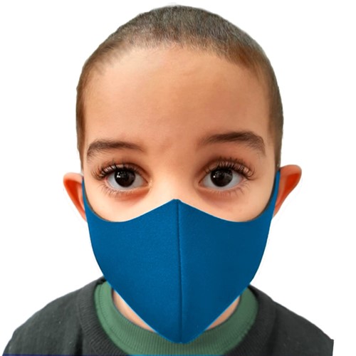 Máscara de Proteção Lavável Ninja Infantil(PP) Azul Claro