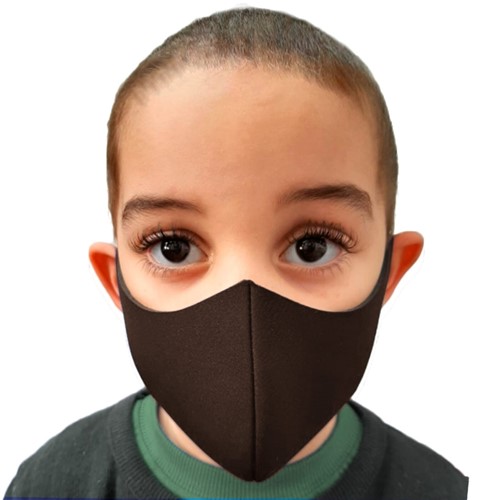 Máscara de Proteção Lavável Ninja Infantil(PP) Marrom