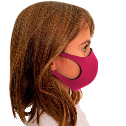 Máscara de Proteção Lavável Ninja Infantil(PP) Rosa Claro