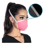 Máscara De Proteção Respiratória Lavável Reutilizável Forro Espuma Algodão Poliéster Elástico Presa Na Cabeça Não Machuca Orelha Estampas Variadas
