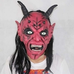 Máscara de Satanás diabo April Fool Halloween Day Dance Performance Red Devil Máscara Fantasma Mask of Terror