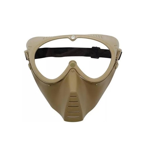 Máscara de Segurança Airsoft Face Total Lens Tan Quick
