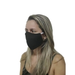 Mascara Tecido Rosto Proteção Lavável Não Descartavel 8 Unidades Preta