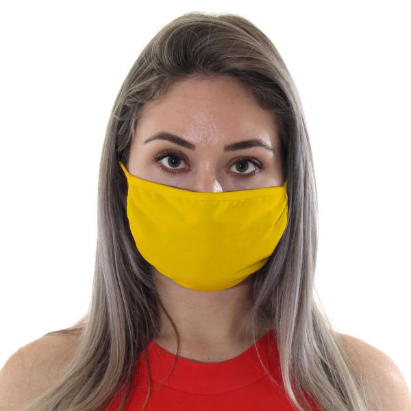 Máscara de Tecido com 4 Camadas Lavável Adulto - Amarela - Mask4all