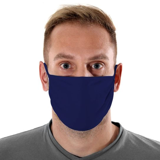 Máscara de Tecido com 4 Camadas Lavável Adulto - Azul Marinho - Mask4all