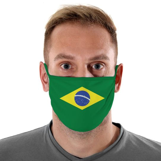 Máscara de Tecido com 4 Camadas Lavável Adulto - Brasil - Mask4all