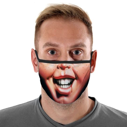 Máscara de Tecido com 4 Camadas Lavável Adulto - Chucky - Mask4all