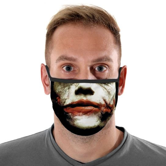 Máscara de Tecido com 4 Camadas Lavável Adulto - Coringa Heath - Mask4all