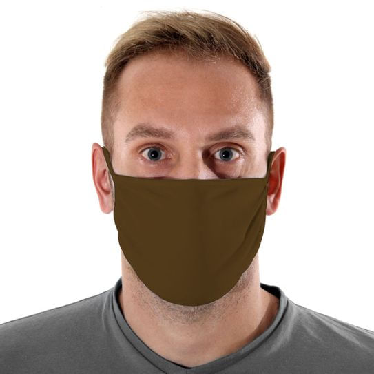 Máscara de Tecido com 4 Camadas Lavável Adulto - Marrom - Mask4all