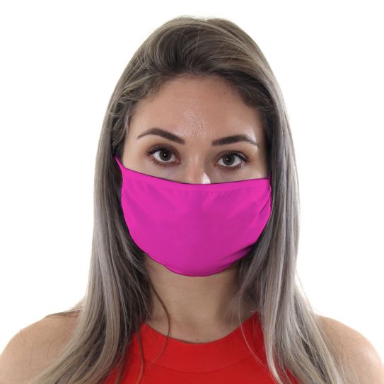 Máscara de Tecido com 4 Camadas Lavável Adulto - Pink Lisa - Mask4all