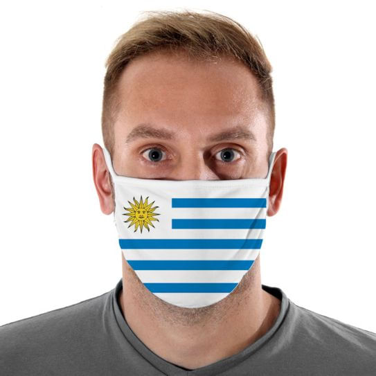 Máscara de Tecido com 4 Camadas Lavável Adulto - Uruguai - Mask4all