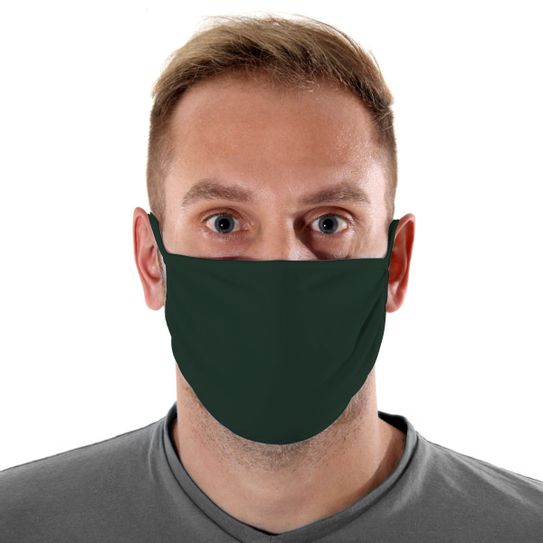 Máscara de Tecido com 4 Camadas Lavável Adulto - Verde Escuro - Mask4all