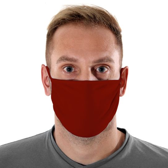 Máscara de Tecido com 4 Camadas Lavável Adulto - Vermelho Escuro - Mask4all