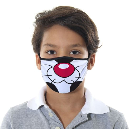 Máscara de Tecido com 4 Camadas Lavável Infantil - Frajola - Mask4all M