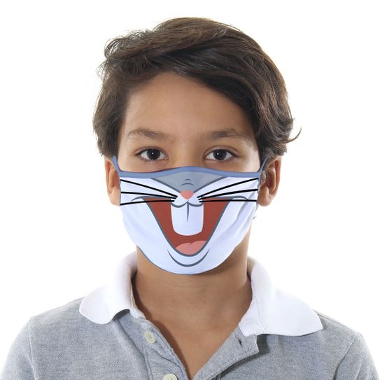 Máscara de Tecido com 4 Camadas Lavável Infantil - Pernalonga - Mask4all M