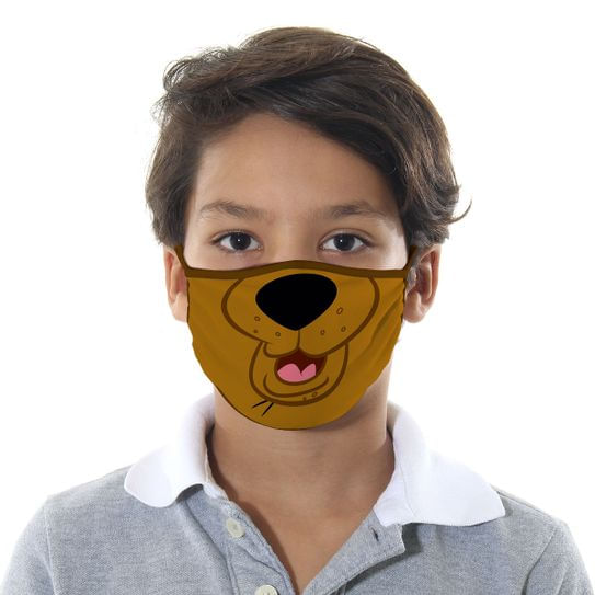 Máscara de Tecido com 4 Camadas Lavável Infantil - Scooby Doo - Mask4all M