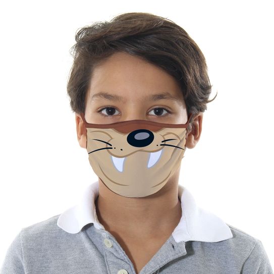 Máscara de Tecido com 4 Camadas Lavável Infantil - Taz Mania - Mask4all M
