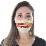 Máscara de Tecido Dupla Camada Lavável Adulto - Girl Power - Funny Faces