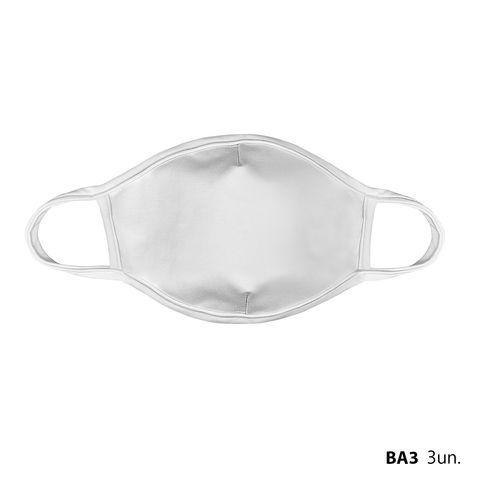 Mascara de Tecido Lavavel Branca Adulto Kit 3 Unid. Ba3 - Protector