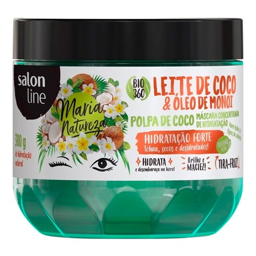 Máscara de Tratamento Salon Line Maria Natureza Leite de Coco e Óleo de Monoi 300g