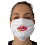 Máscara de Proteção tipo Cirúrgica em Tecido Lavável Batom