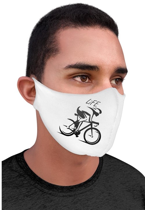 Máscara em Tecido Duplo Lavável Kit com 10 Unidades Branca