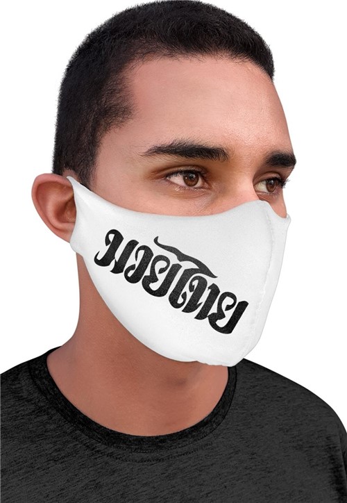 Máscara em Tecido Duplo Lavável Kit com 3 Máscaras Branca