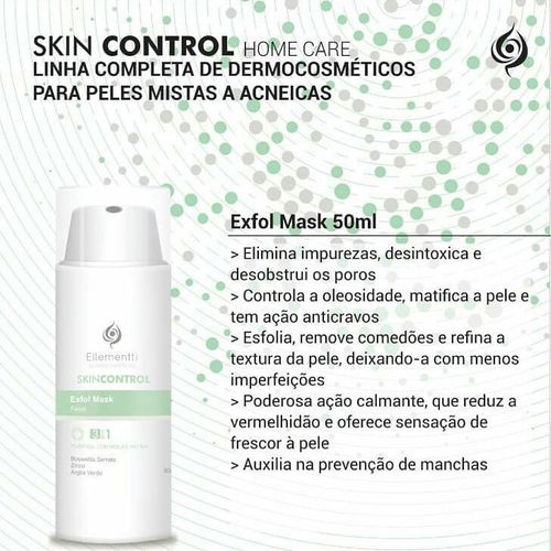 Máscara Esfoliante para Peles Mistas e Oleosa Skin Control 50Gr