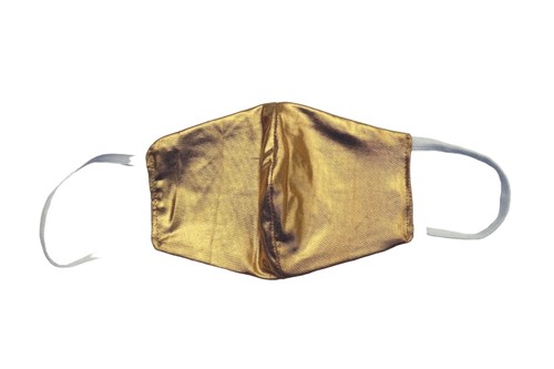 Máscara Estampada Dourada com Brilho - Modelo 2