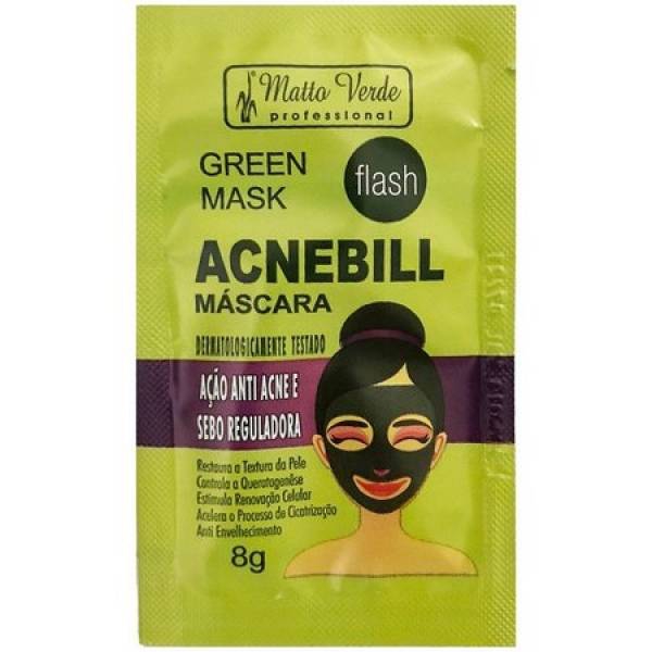 Máscara Facial Anti Acne - Acnebill - Matto Verde - Mattoo Verde