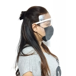 Máscara fácial anti vírus proteção máxima transparente reforçada