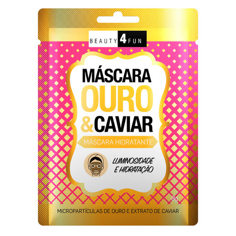 Máscara Facial Beauty For Fun Ouro e Caviar 8G