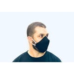 Máscara Facial de Algodão Dupla Proteção 05 unidades estilo N95 preto