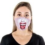 Máscara Facial de Proteção de Rosto Adulto - Esquadrão Suicida - Arlequina