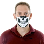 Máscara Facial de Proteção de Rosto Adulto - Unissex - Caveira Halloween