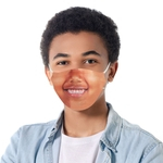 Máscara Facial de Proteção de Rosto Infantil - Unissex - Criança Sorrindo