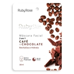 Máscara Facial De Tecido Café E Chocolate Skin 2 Em 1 - Ruby Rose