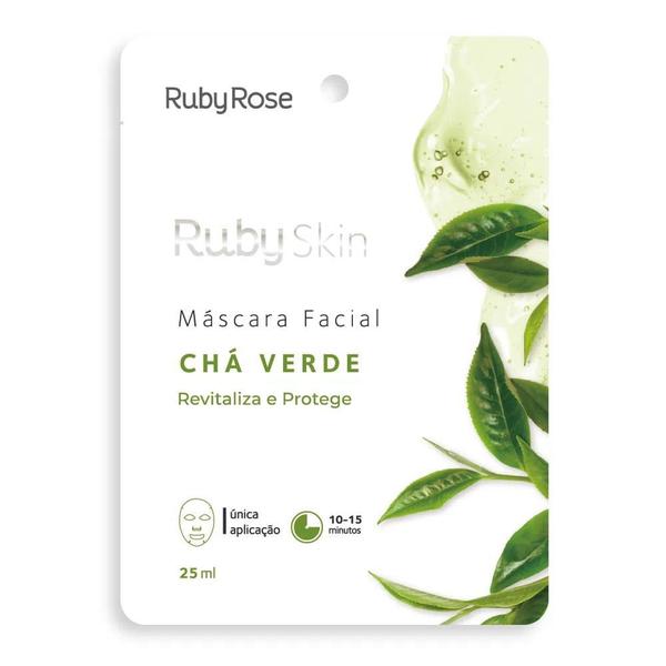 Máscara Facial de Tecido Chá Verde Skin - Ruby Rose