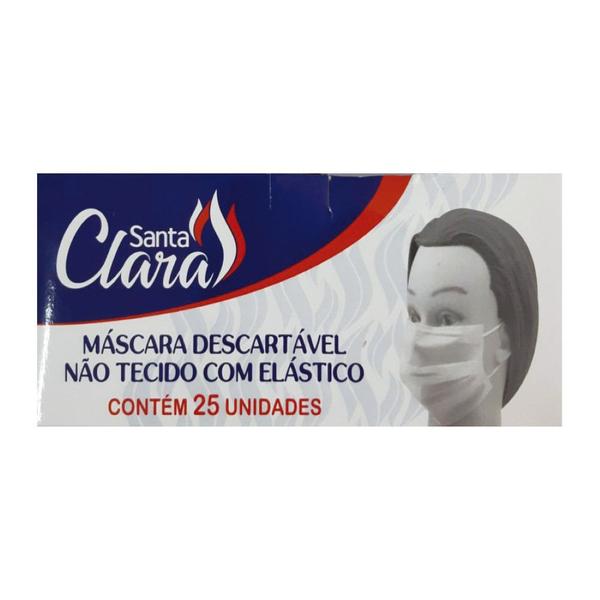 Máscara Facial Descartável com Elástico 25unid - Santa Clara