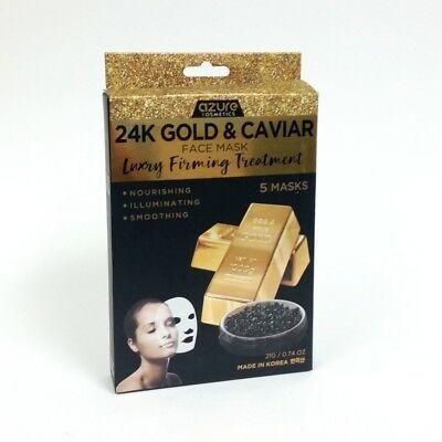 Máscara Facial em Ouro e Caviar 24K Kit com 5 Máscaras - Azure