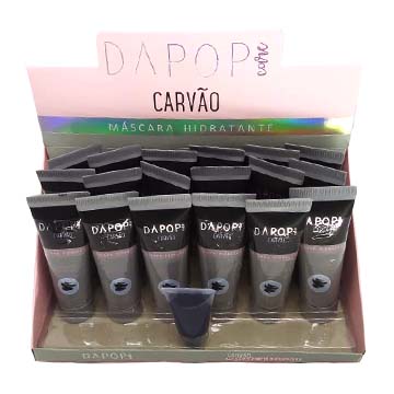 Máscara Facial Hidratante Carvão Dapop DP2045 – Box C/ 18 Unid