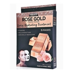 Máscara Facial Hidratante Folha de Ouro Rosa pacote com 5
