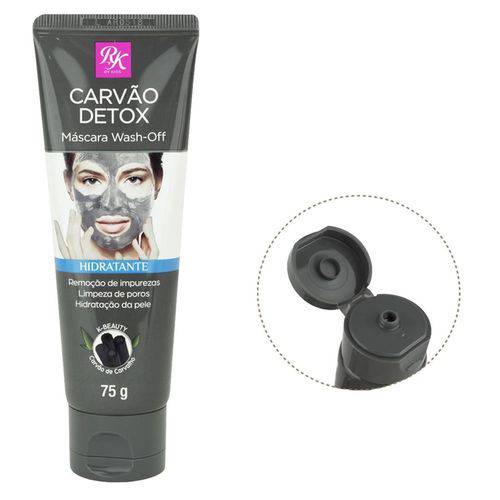 Mascara Facial Hidratante Wash Off Carvao Detox 75g Kiss