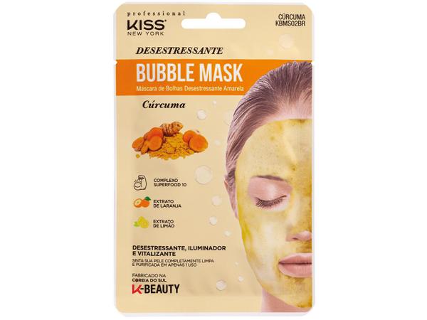 Máscara Facial Kiss New York Professional - Cúrcuma Bubble Mask 20ml