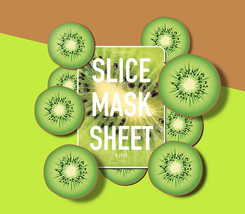 Máscara Facial Kocostar Slice Mask Sheet Kiwi